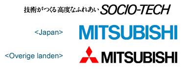 Het Mitsubishi-logo 1985-2000